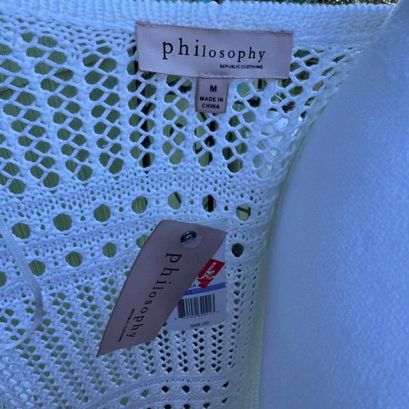 Philosophy Ivory Open-Knit Cardigan - Picture 3 of 3